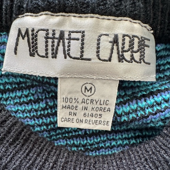 Michael Carrie geometric vintage sweater medium - Picture 5 of 5